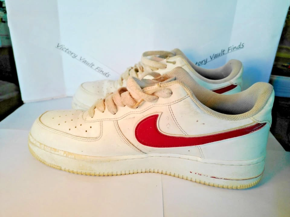 Used NIKE AIR FORCE 1 Low Size 11 White/Gym Red - photo 2