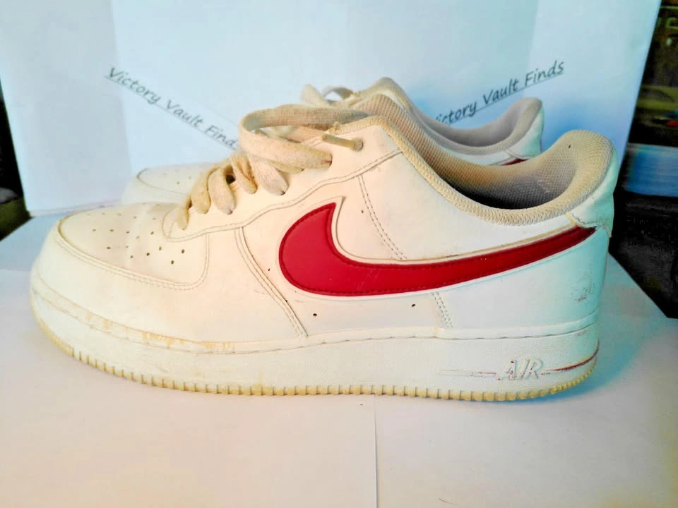 Used NIKE AIR FORCE 1 Low Size 11 White/Gym Red - photo 3