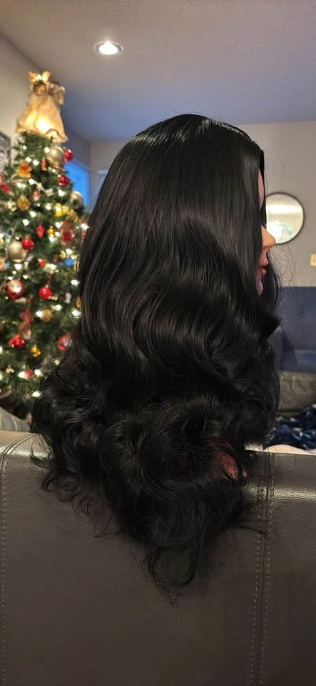 Natural Long Black Curly Wig - photo 2
