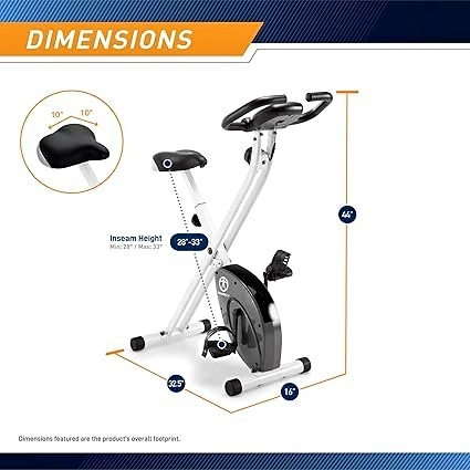 Marcy Foldable Upright Exercise Bike with Adjustable Resistance