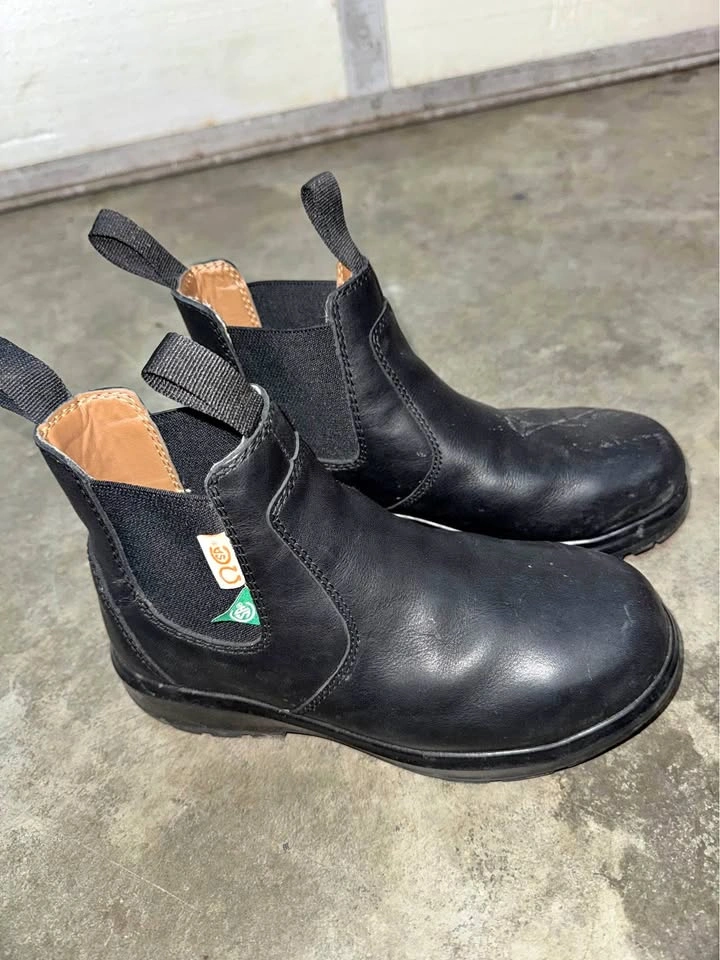 Black WORKLOAD Chelsea Work Boots Size 7.5