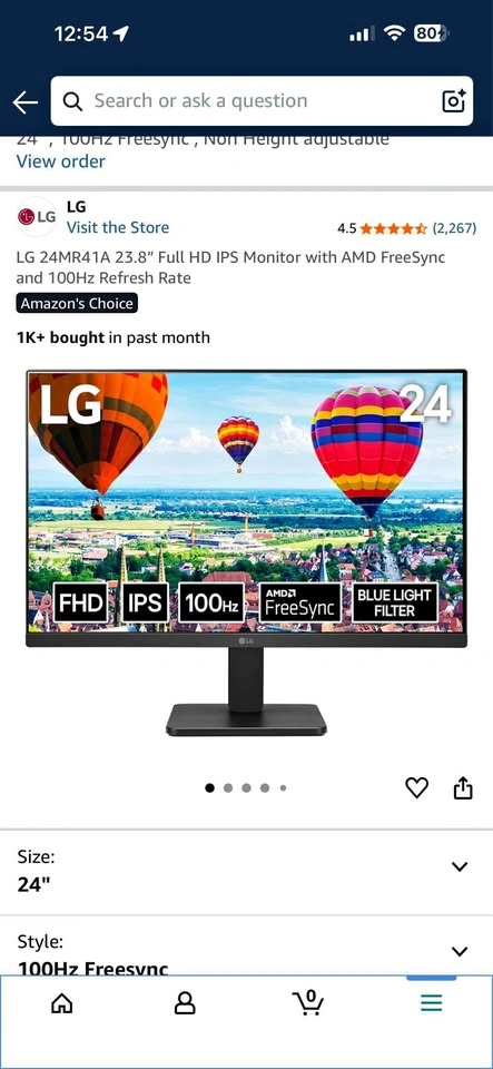 LG 24MR41A 23.8” Full HD IPS Monitor 100Hz