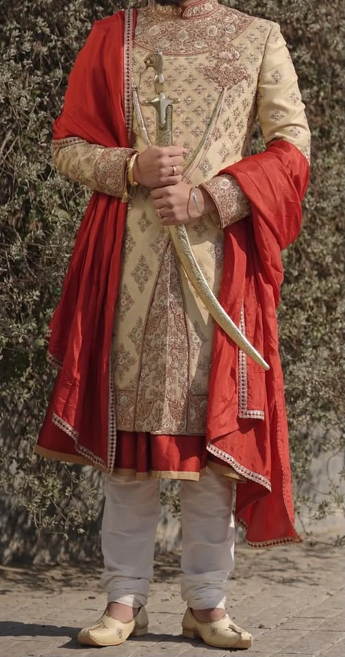 Men's Angrakha Sherwani - photo 2