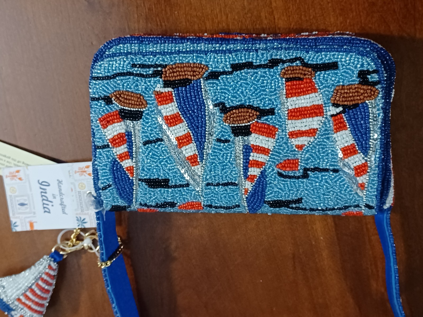 Handcrafted in India Beaded Bag Viral TikTok NWT Sailboats - photo 3