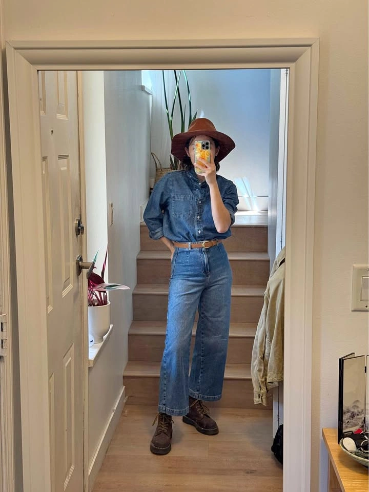 ZARA Bootcut Cowboy Style Straight Denim Jeans
