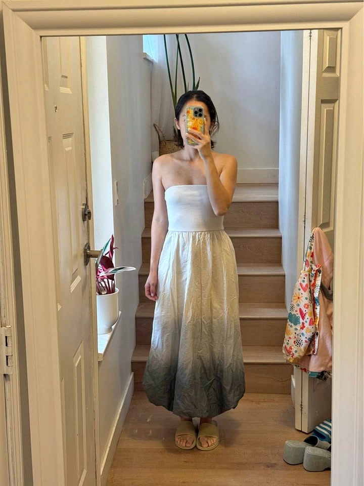 ZARA Ombre Strapless Maxi Dress