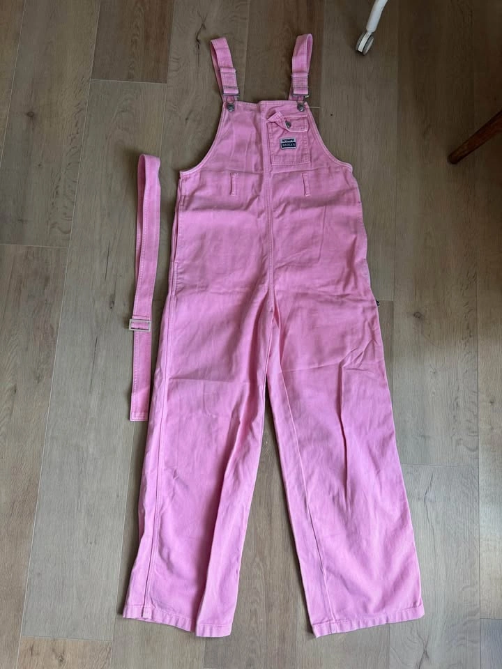 Brand New Vero Moda Pink Denim Overalls with Belt - photo 3