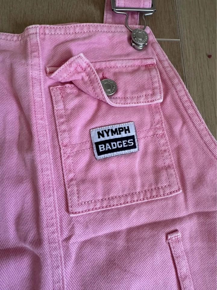Brand New Vero Moda Pink Denim Overalls with Belt - photo 5
