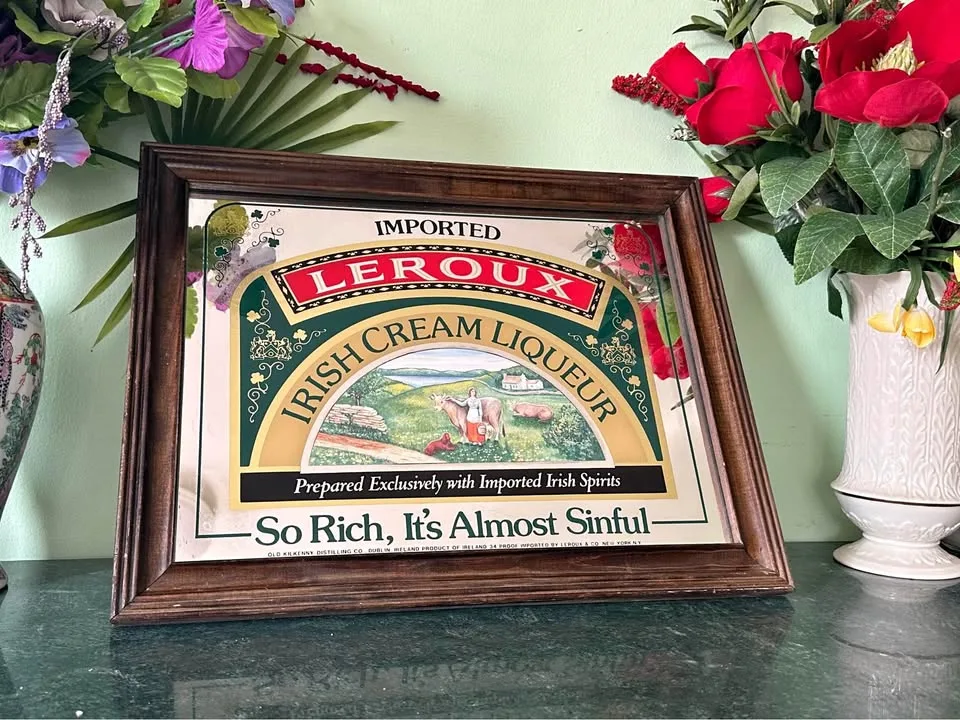 vintage leroux Irish cream liquor bar frame thumbnail