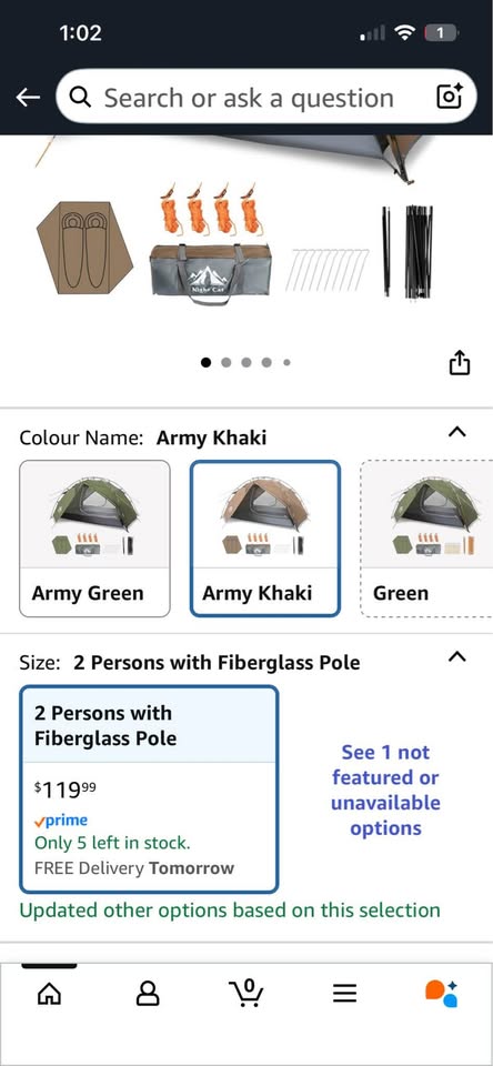 Night Cat External Frame 2 Person Backpacking Tent - photo 3