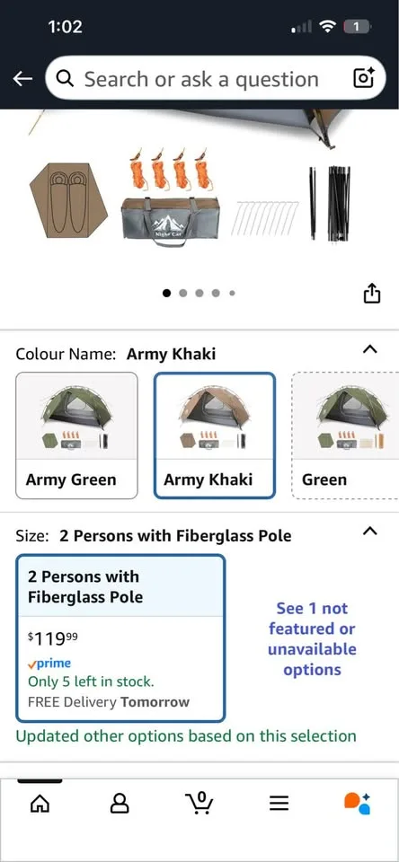 Night Cat External Frame 2 Person Backpacking Tent image indicator(3)