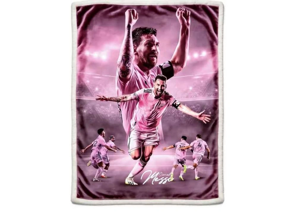 Messi Blanket for Kids - Soccer Throw 50x40