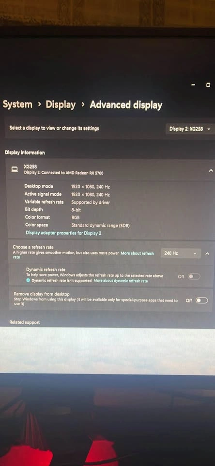 CAN GO LOWER - ASUS ROG STRIX XG258Q 240HZ MONITOR - photo 3