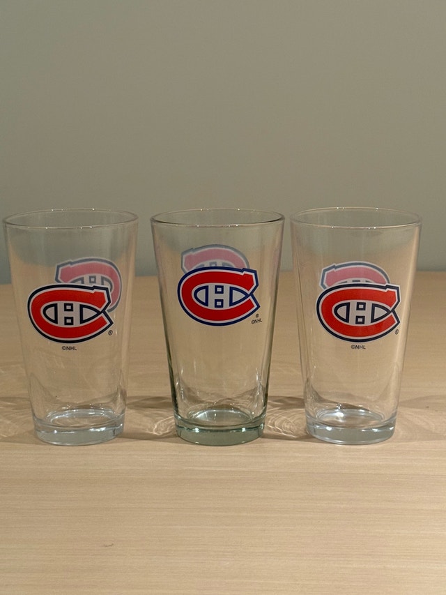 Montreal Canadiens NHL Pint Glasses - Set of 3