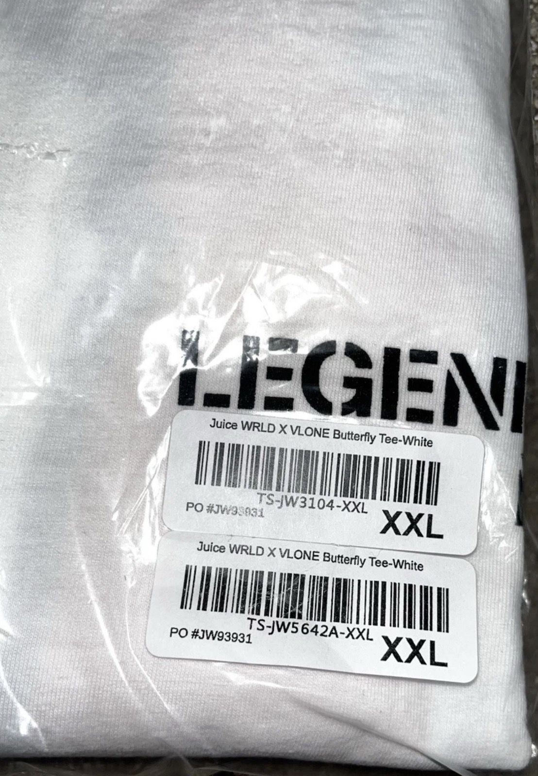 NEW SEALED Vlone x Juice WRLD Butterfly Tee XXL Authentic - photo 3