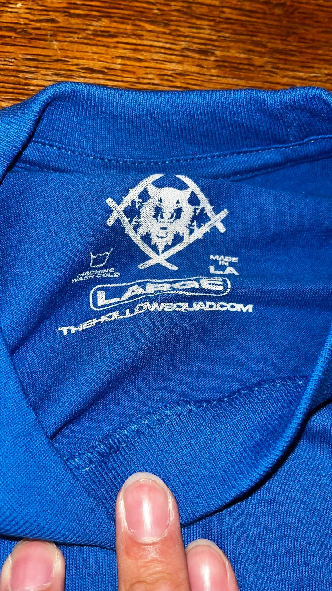 Hollowsquad Celsius Emergency Alert Blue Cotton Graphic T-Shirt - photo 3