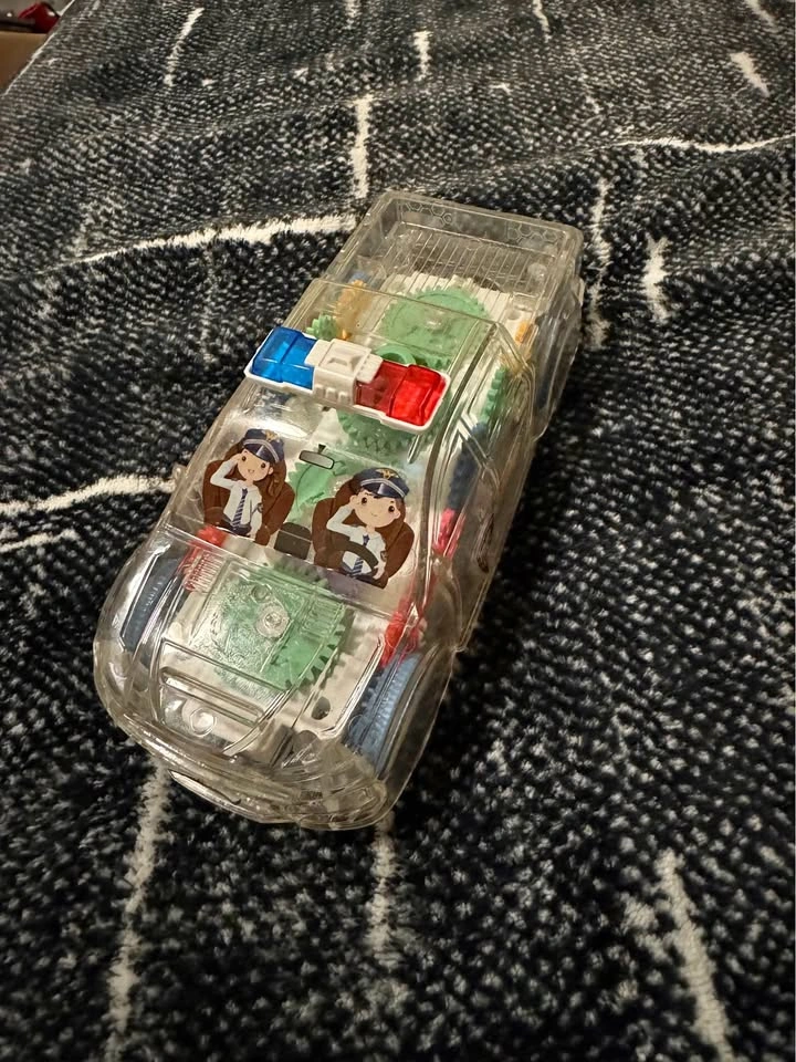 Transparent Gear Police Car Toy