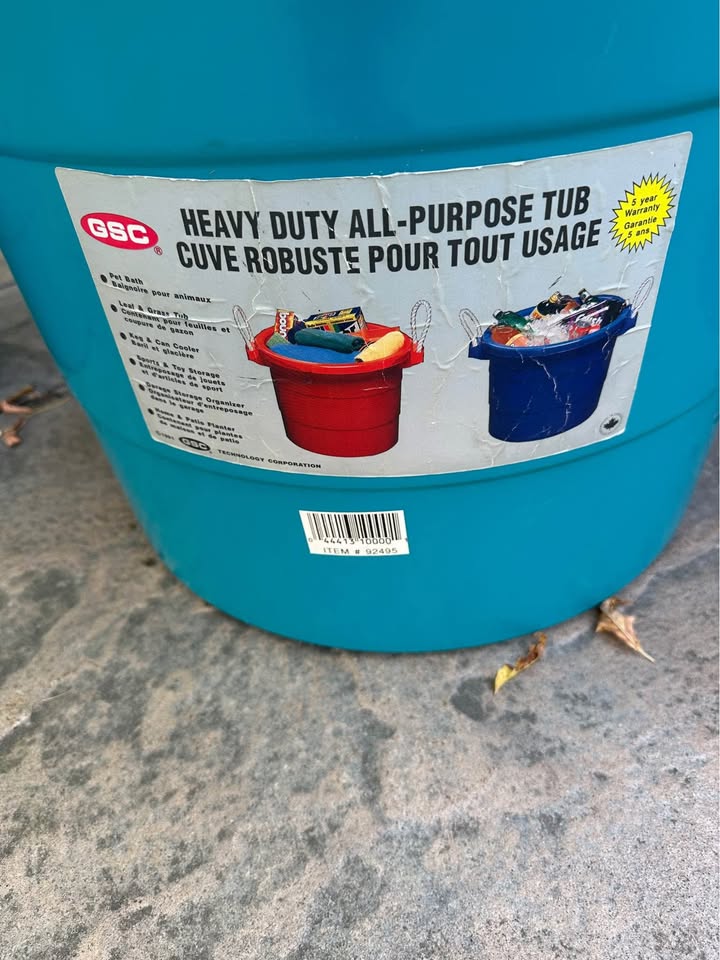 Large Heavy Duty Plastic Tubs 25 dollars Each. - photo 2