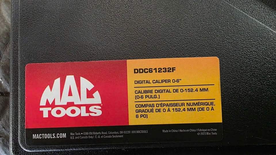 Mac Tools DDC61232F Electronic Digital Caliper 0-6" - photo 2