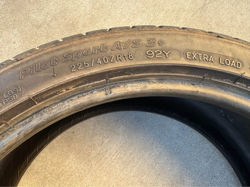 Michelin Pilot Sport A/S 3+ 225/40ZR18 92Y XL Tire – DOT 4319 - photo 4