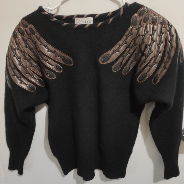 Angora Rabbit Hair/Lambswool Blend Sweater Vintage Womens