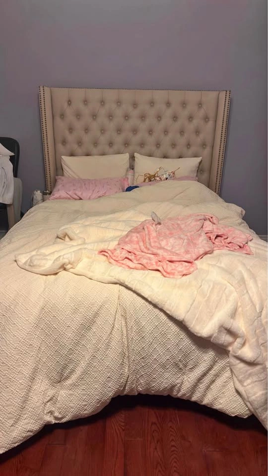 Structure Beige Queen Bed Frame