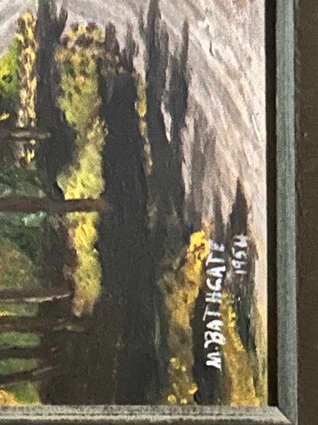M. Bathgate 1954 Framed Landscape Painting - photo 2