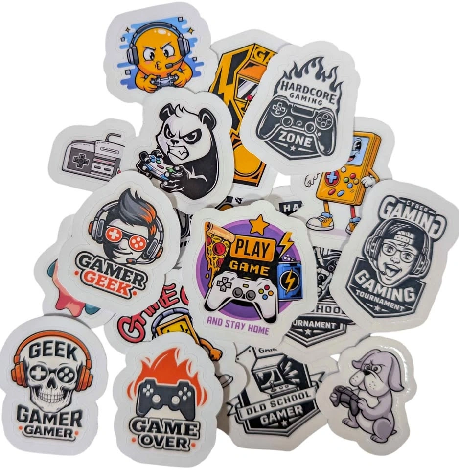 Gaming Vinyl Stickers Pack of 17 (Laminated and Waterproof)