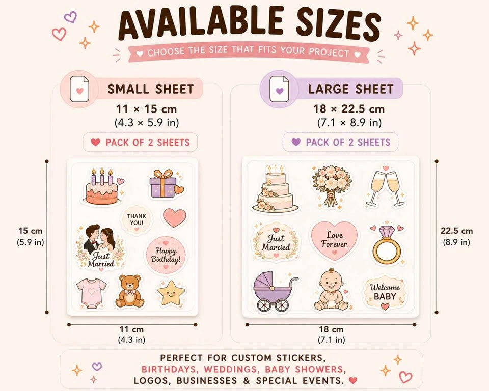 🎨✨ Custom Sticker Sheets Set of 2– Made Just for You! - photo 3