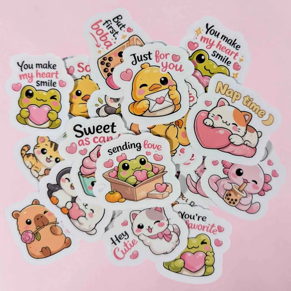 Cute Kawaii Sticker Pack of 20-100 (Waterproof)