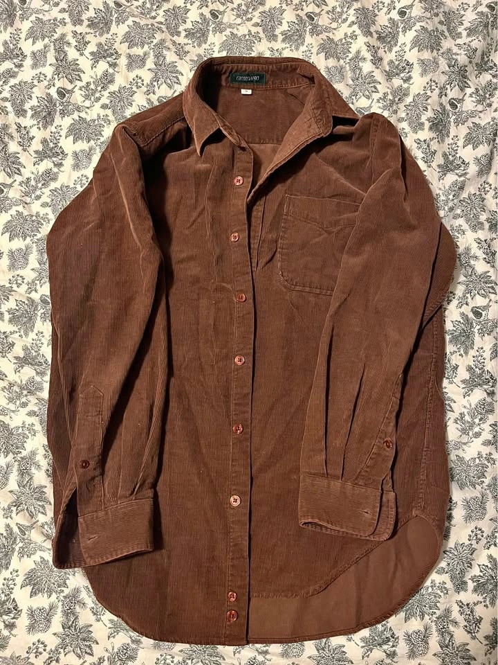 Corduroy Button Long Sleeve