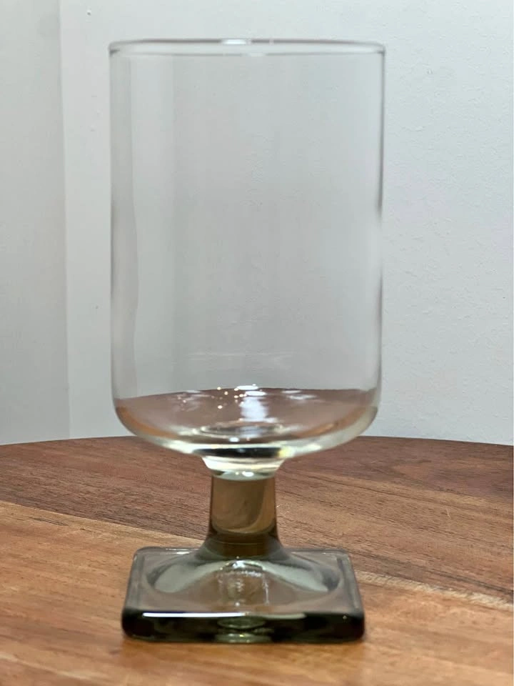Vintage MCM Federal Glass Nordic Midnight Smoke Goblets (8)