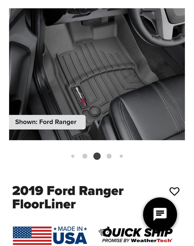 2019-2023 Ford Ranger Floor Liner (Weathertech) - photo 3