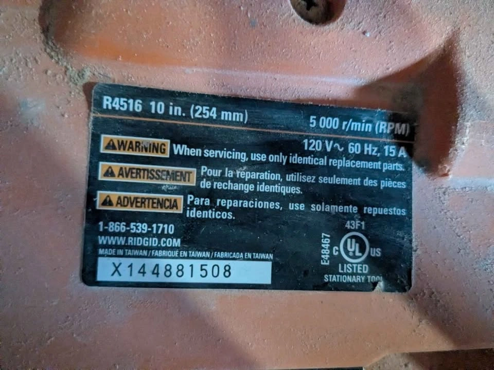 RIDGID 15 Amp 10-inch Table Saw - photo 5