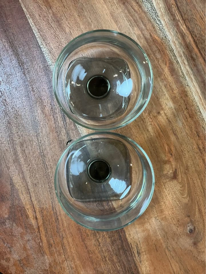 Vintage MCM Federal Glass Nordic Midnight Water Goblets sm chip - photo 3
