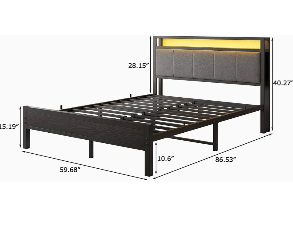 Queen Size Heavy Duty Metal Bed Frame - photo 4