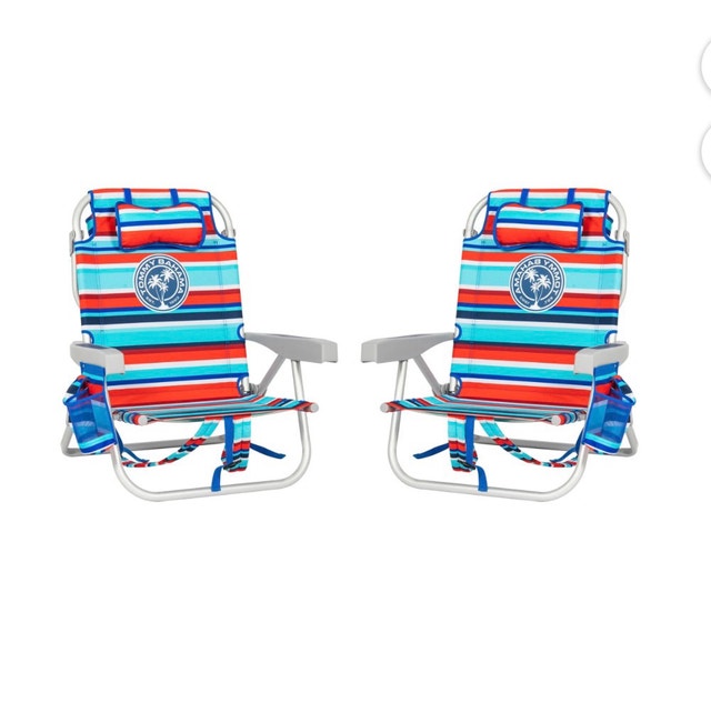 Brand New Sealed 2Pk Tommy Bahama Backpack Beach Chairs