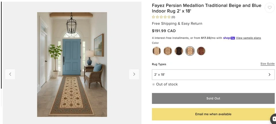 Fayez Persian Medallion Indoor Rug - photo 2