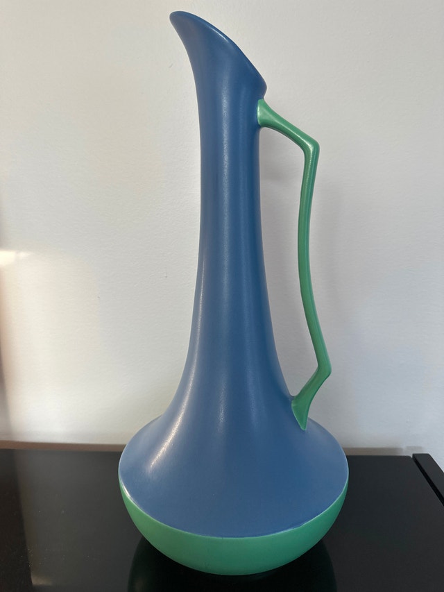 Royal Haeger vintage art pottery pitcher vase (or ewer), 19 in.