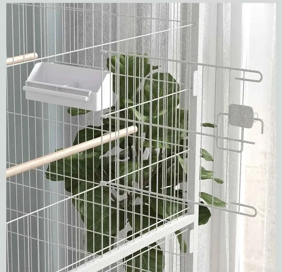 Bird Cage Bird House with Rolling Stand, Storage Shelf image indicator(7)