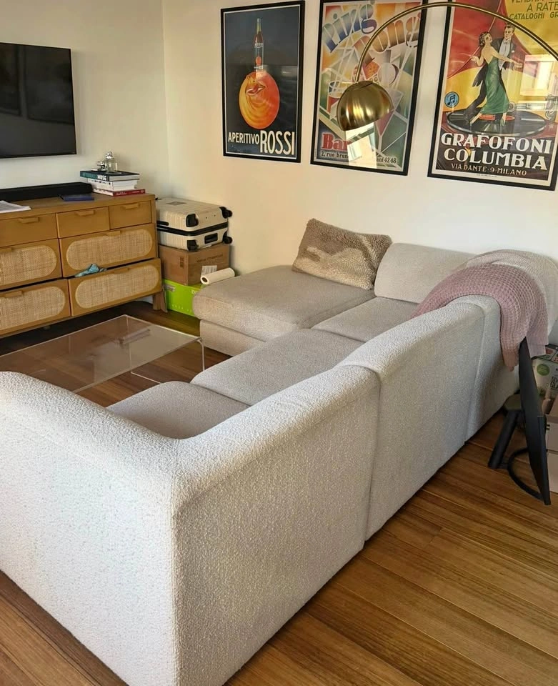 Create Comforts Gaia Modular Bouclé Sectional + Ottoman