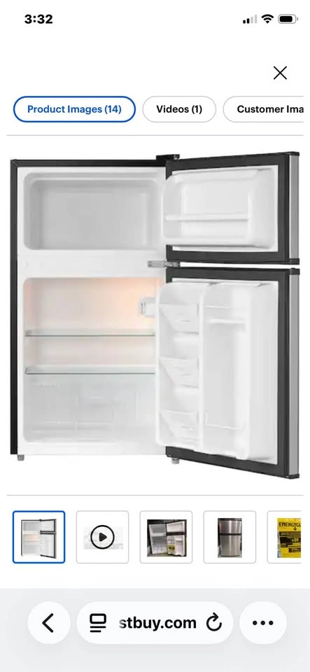 Insignia™ - 3.1 Cu. Ft. Mini Fridge with Top Freezer - photo 3