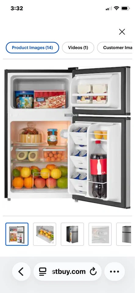 Insignia™ - 3.1 Cu. Ft. Mini Fridge with Top Freezer - photo 4