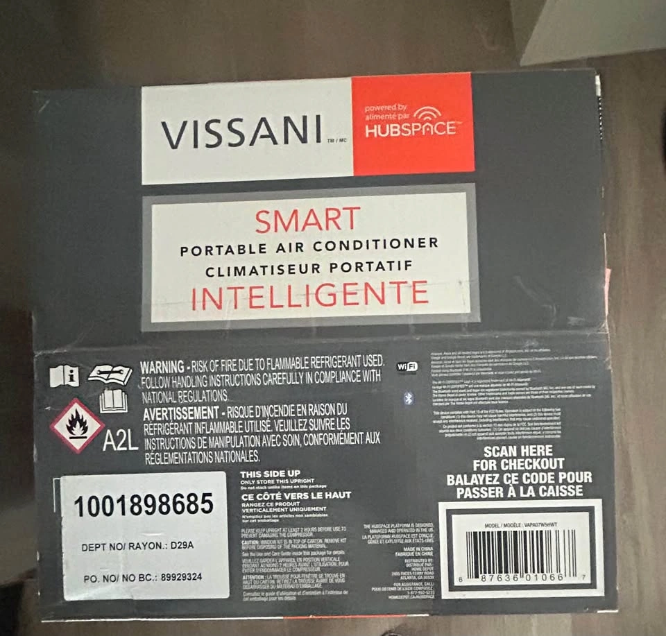 New in box Vissani Smart Portable Air Conditioner 7100BTU - photo 4