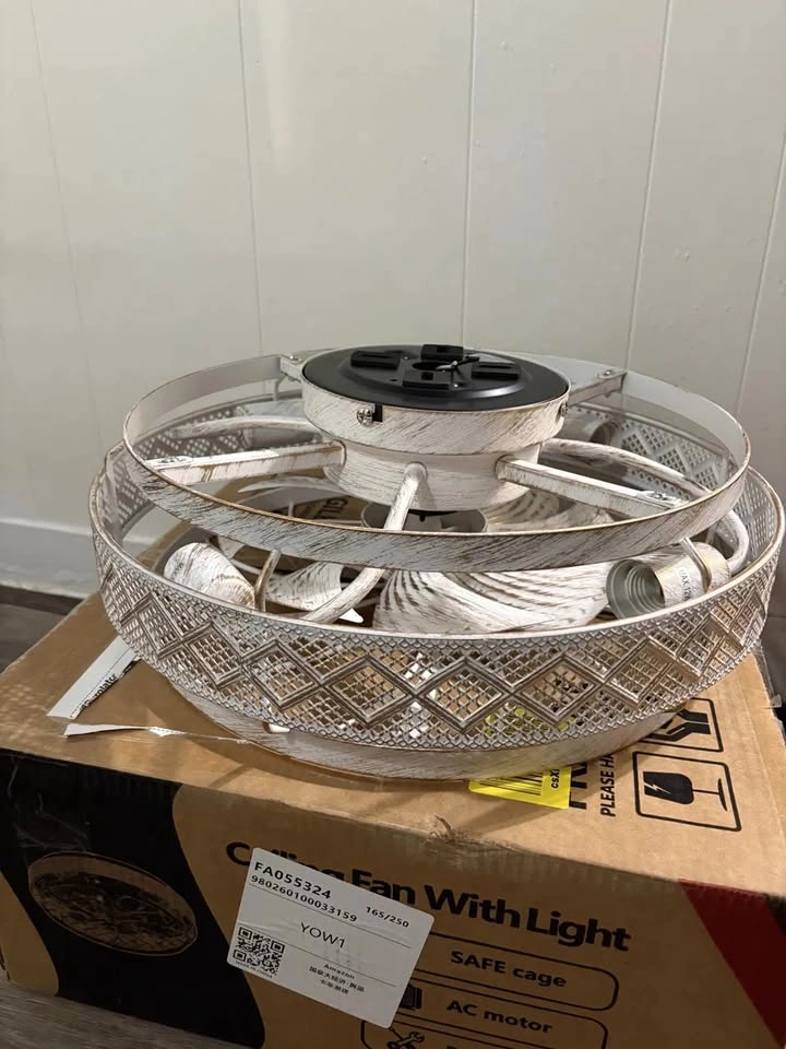 Caged Ceiling Fan Light - photo 2