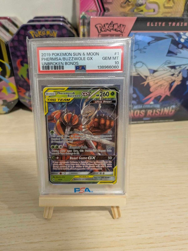 Pokemon - Pheromosa & Buzzwole GX - Sun & Moon PSA 10