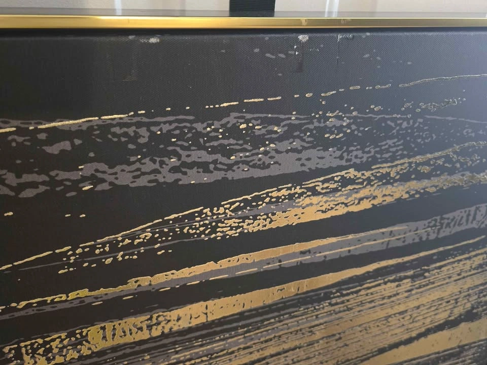 Large Black & Gold Framed Canvas Wall Art 32.5x48 - photo 4