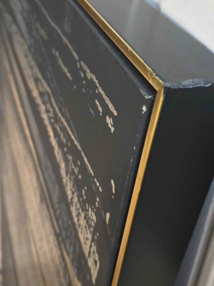 Large Black & Gold Framed Canvas Wall Art 32.5x48 - photo 5