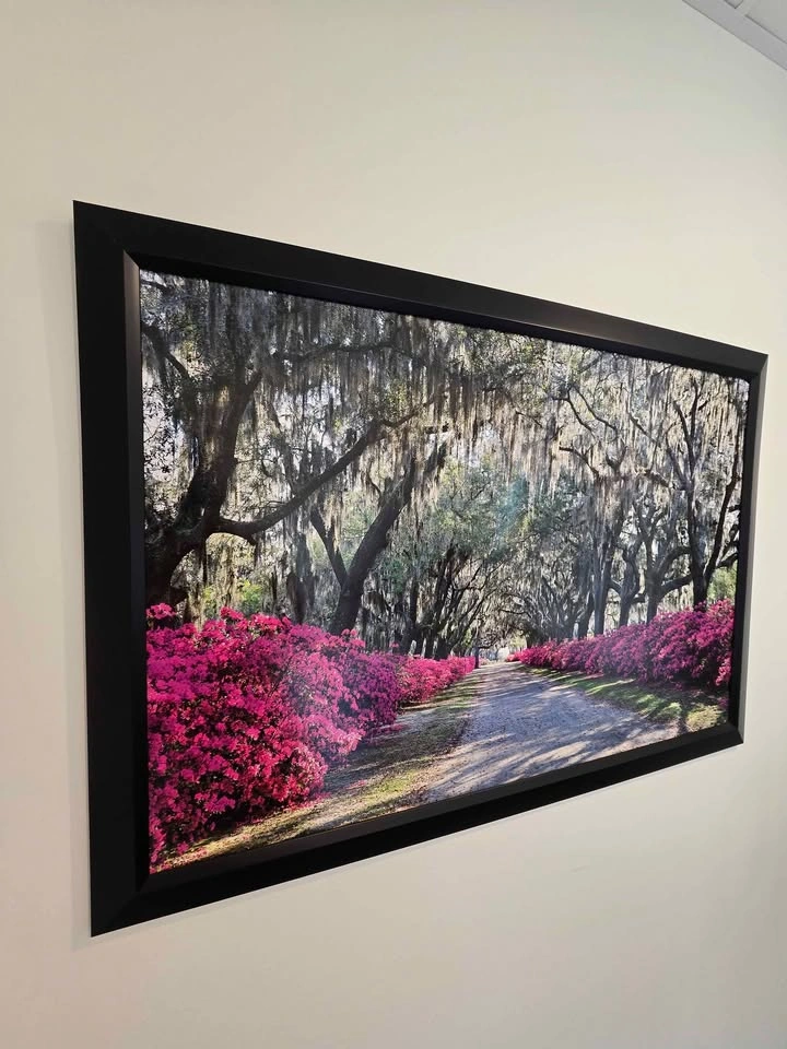 Large Black Framed Landscape Wall Art 40x28 - photo 2
