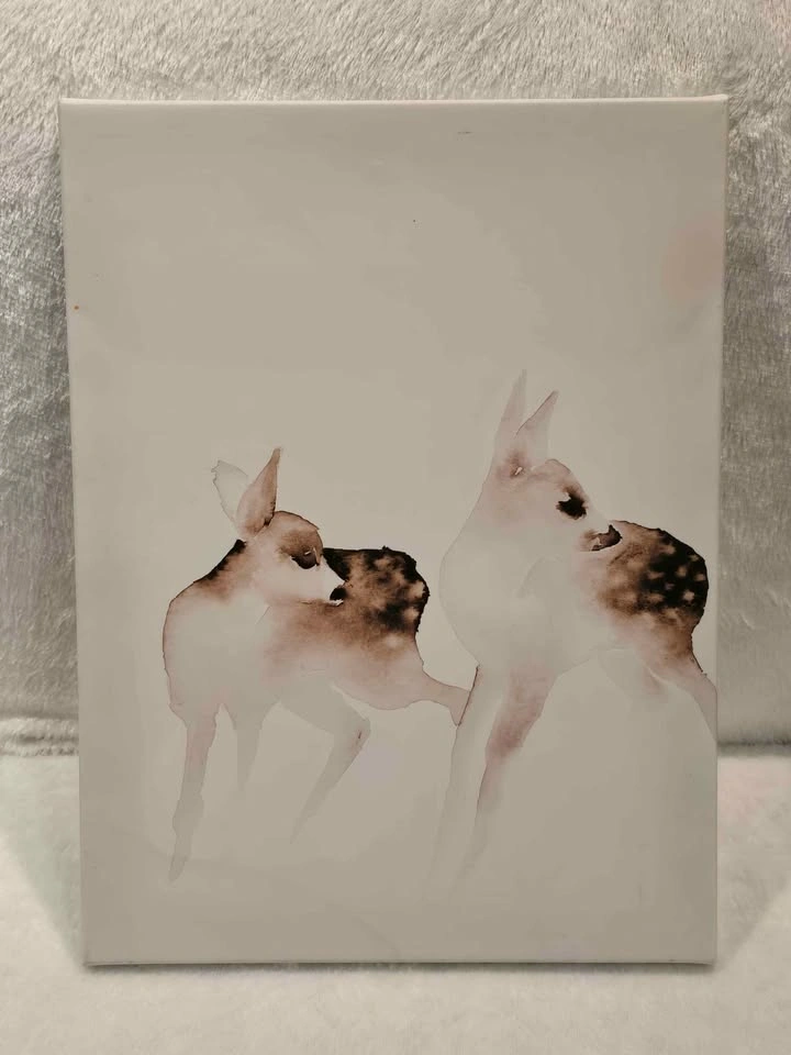2 IKEA PJÄTTERYD Deer Canvas Prints 11.75x15.75 - photo 2